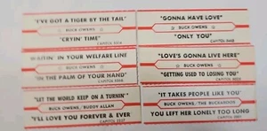 Lot of 6 Jukebox Title Strips Buck Owens & THE BUCKAROOS Vintage 1960's-1970's - Picture 1 of 3