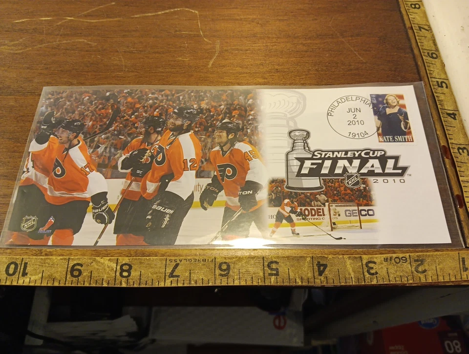Cartão postal Philadelphia Flyers Stanley Cup final 2010 edição limitada - Imagem 1 de 4