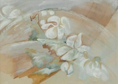 Still Life with Cyclamen Print Zelda Fitzgerald – 1944 Modernist Floral Abstract - Image 1 of 2