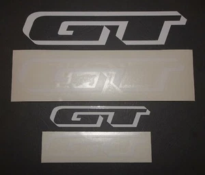 4 GT WHITE OUTLINE ONLY LOGO FRAME/BICYCLE DECALS / STICKERS - Picture 1 of 1