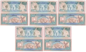 Somaliland - 5 pcs х 50 Shillings 2002 UNC P. 7d Lemberg-Zp - Picture 1 of 2