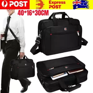 Laptop Bag Waterproof Business Notebook Briefcase Shoulder Bag Case 40*16*30CM - Picture 1 of 23