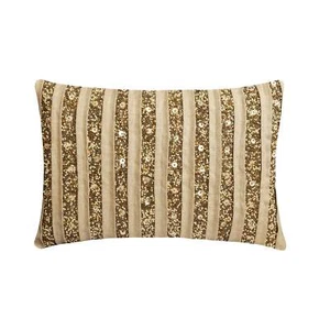 Decorative Lumbar Pillow Cover Beige 12 x 16 inch, Rectangle Linen - Margalo - Picture 1 of 3
