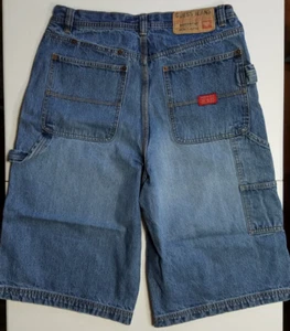 Guess USA Jeans Workwear Vintage D67-62W Blue Denim Carpenter Shorts Men's 20 - Picture 1 of 15
