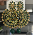 New Indian Pakistani Bollywood Dangle Jhumka Earrings Boho Jhumki- Green