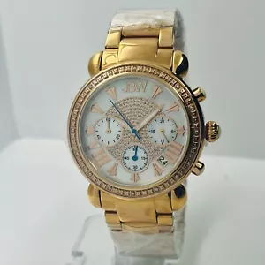 JBW Victory Women Rose Gold Steel Chronograph Diamond 38mm Watch JB-6210-K - Picture 1 of 11