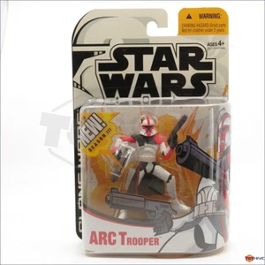 Star Wars Clone Wars animated Arc Trooper Red Cartoon Network action figure 2005 - Picture 1 of 2