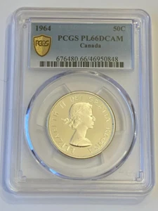1964 - CANADA 50 CENTS - PCGS PL 66 DCAM - Picture 1 of 2