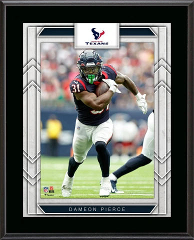 Dameon Pierce Houston Texans 10.5" X 13" Sublimated Player Plaque Cover