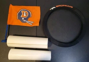 Denver Broncos Desk Top Flag Steering Wheel Cover Coke Team Poster Photo 1979 - Picture 1 of 9