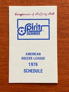 1976 SACRAMENTO SPIRITS American Soccer League ASL Schedule - Picture 1 of 3