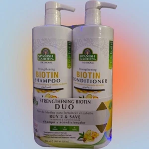 Spanish Garden Strengthening Biotin Shampoo Conditioner Duo Pack 32 fl. oz - Picture 1 of 2