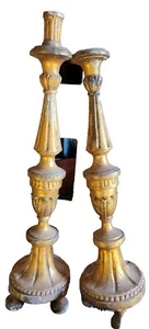 Candelieri con lamina d'oro da restaurare - Foto 1 di 4