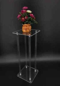 Pedestal de plexiglás transparente acrílico transparente soporte de mesa podio - Imagen 1 de 6
