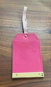 Authentischer Longchamp Kofferanhänger Pastell Rosa Leder Reiseaccessoire Gebraucht JP - Bild 1 von 4