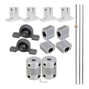 15xHorizontal 50cm 8mm Track Lead Coupler Linear Optical Axis Bearing Set - Picture 1 of 16