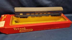 TRIANG R447 TRANSCONTINENTAL BLUE /YELLOW "DINER" COACH EXCELLENT BOXED - Picture 1 of 6