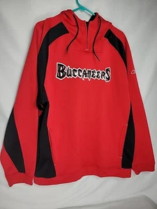 Pullover Reebok Tampa Bay Buccaneers NFL Rojo Negro Sudadera con Capucha Talla Grande Fútbol - Imagen 1 de 10