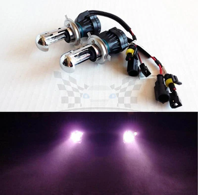 H4 9003 12000K Pink Purple AC 35W Bi-Xenon H/L HID Replacement Bulbs Dual Beam - Image 1 of 4