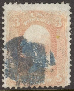 Scott 94a - The 1868 3 Cent Wasington Stamp with E Grill - Used - Picture 1 of 1