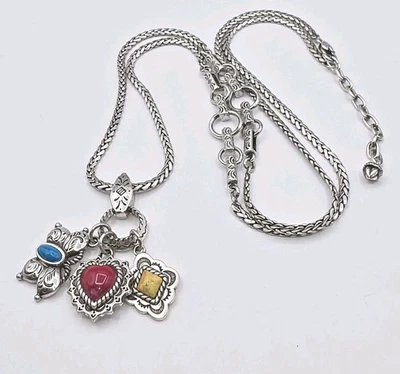 Collar Brighton Pintado Desierto Dije Piedras Retiradas del Suroeste 36" Raro Hallazgo  Foto 1 de 4