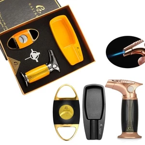 Galiner 1 Jet Flame Cigar Torch Lighter Punch Needle Cigar Holder Ashtray Cutter - Imagen 1 de 14