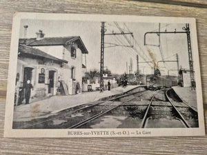 ALTE POSTKARTE BURES SUR YVETTE.LA BAHNHOF - Bild 1 von 4