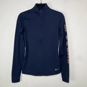 Nike Dri-Fit Navy Blue Pull Over Sweater Size S, Fall, Winter, Outdoor, Athletic - Picture 1 of 7