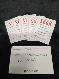 ETIQUETAS DE INSPECCIÓN SEGA 2 colores, (5) etiquetas de inspección máquinas tragamonedas antiguas #5sit338 - Imagen 1 de 3