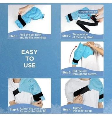 Shoulder Ice Pack Rotator Cuff Hot Cold Therapy Reusable Wrap Large for Injuries - Image 1 of 4