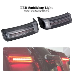 Saddlebag Turn Signal Brake Light Smoke Lens For Harley Road Electra Glide 97-13 - Picture 1 of 14