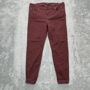 Liverpool Jeans Damen 14x32 rot The Ankle Skinny Leg Denim Baumwolle dunkle Waschung - Bild 1 von 10