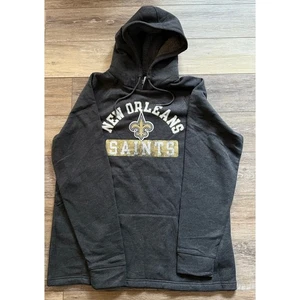 NWT Men's New Orleans Saints NFL Team Apparel Hoodie -XL- Heather Charcoal - Picture 1 of 4