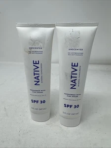 Native Mineral Sonnencreme, unparfümiert, LSF 30, 5 Oz, Ablaufdatum 04/2026, MENGE 2 - Bild 1 von 1