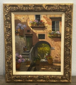 Dipinto olio originale appartamenti floreali italiani dell'artista quotata Maria Serafina - Foto 1 di 8