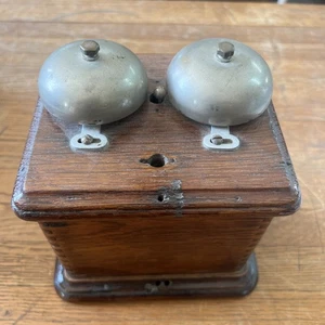 Antique Wood Metal Wall Mount Electric Ringer Box Unbranded Nice Condition - Picture 1 of 12