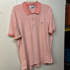 Southern Tide Damen The Skipjack Polo - rosa lila weiß gestreift Größe L - Bild 1 von 4