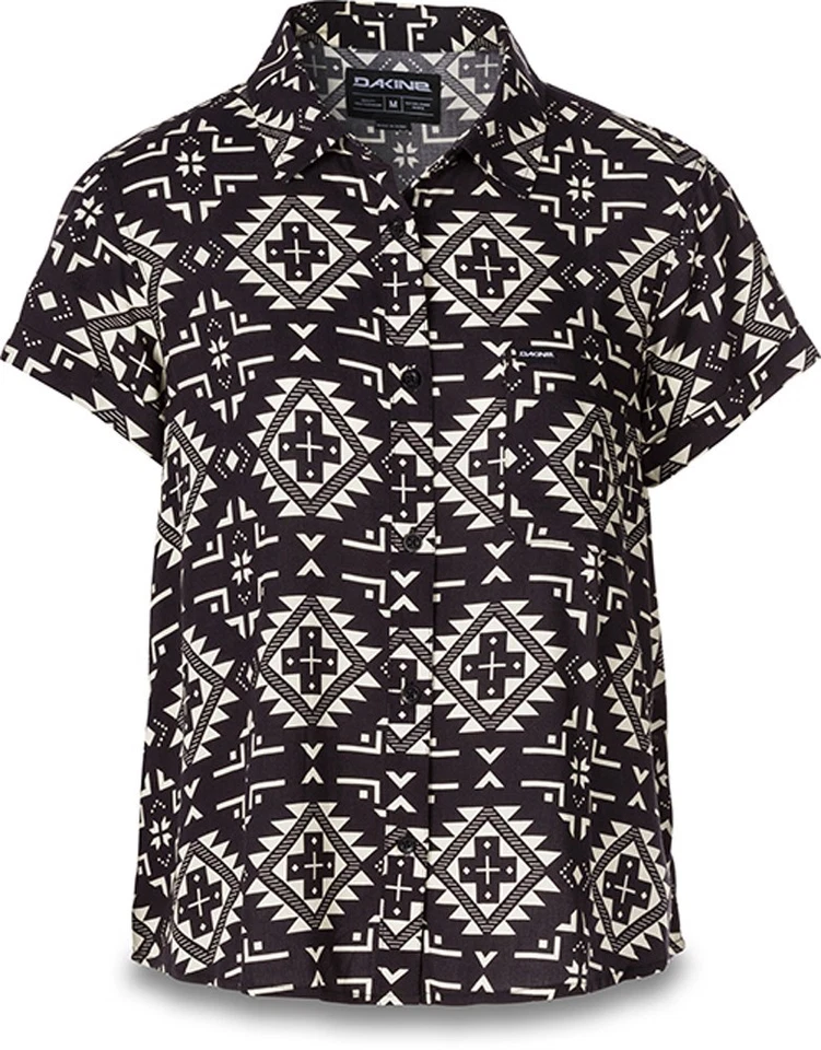 Camisa Dakine Para Mujer Leilana Abotonada S/S Mediana Silverton Onyx Nueva Foto 1 de 1