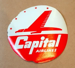 VINTAGE CAPITAL AIRLINES STICKER 1960s - Picture 1 of 1