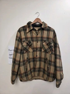 Vintage K-Mart Plaid Tartan Long Sleeve Jacket Hipster Hunting Men’s Size Large  - Bild 1 von 8