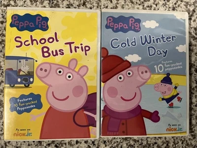 Peppa Pig DVD Bundle School Bus Trip + Cold Winter Day - Features 20 Peppasodes - Image 1 of 4