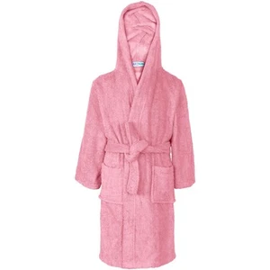 A2Z 4 Kids 100% Cotton Hooded Bathrobe Terry Towelling Dressing Gown Unisex - Picture 1 of 62