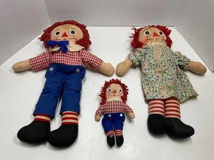 Vintage Raggedy Ann & Andy Puppen Set (3) - Bild 1 von 14