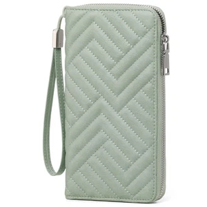 Womens Wallet RFID Blocking Leather Large Capacity Long Purse Card Clutch Wri... - Picture 1 of 6