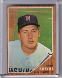1962 TOPPS #566 MARTY KUTYNA WASHINGTON SENATORS 5260