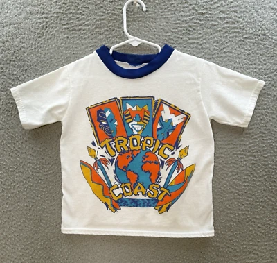 Vintage Andover Togs Shirt Boys Youth 6 White Crewneck Surfer Skater Grunge 90s - Image 1 of 4