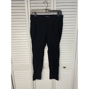 Van Heusen stretch extensible black textured slim dress pants zipper ankle 8S - Picture 1 of 5