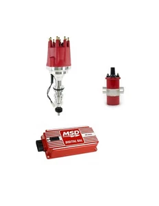 MSD Encendido 6AL Caja Con / Tsp Pro Billet Distribuidor Y Bobina Ford Fe 360 - Imagen 1 de 1