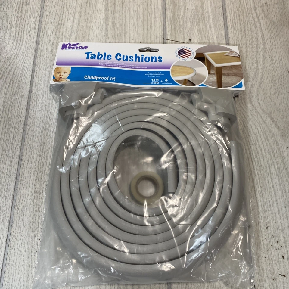 Cojín de mesa | Hecho en EE. UU. | 12 pies + 4 esquinas | Blanco roto | Fu... Foto 1 de 4