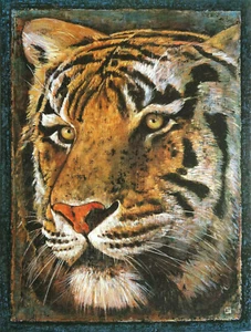 L. PANE KUNSTDRUCK INDONESIAN TIGER ART PRINT POSTER 80x60cm - Picture 1 of 1